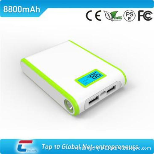 pse power bank with double USB outputs and led torch and l